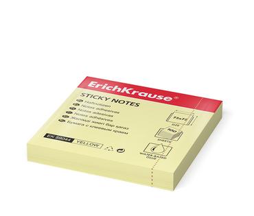 Самозалепващи листчета 75х75мм жълт пастел