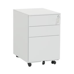 Метален контейнер C BTL с 3 чекмеджета - сниман отпред, затворени чекмеджета, сив цвят