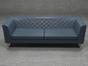 Диван триместен БИТОЛЯ FLP 06 - сниман в хол, в цял ръст, тъмно син цвят