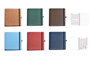 Календар - бележник ТЕРА A5 с избор на цвят, с ластик