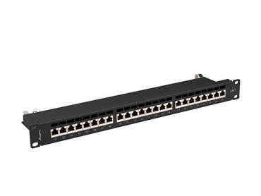 Пач панел Lanberg patch panel 24 port 1U 19' CAT.7 ftp with cable organizer shielded black