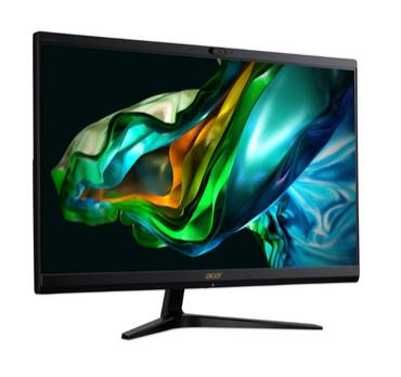 Настолен компютър - всичко в едно Acer Aspire C24-1800 23.8' FHD AiO, Intel Core i5-1334U (up to 4.60GHz, 12MB), 1*16GB DDR4, 1024GB SSD+ Free 2.5' slot, no DVD, Intel Iris Xe Graphics, HDMI out, 3xUSB 3.2/ 2.0, Type-C, RJ-45, WiFi AX & BT, 5MPCam+mic., K