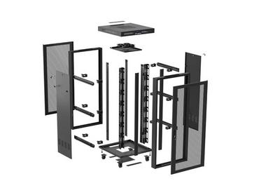 Комуникационен шкаф Lanberg rack cabinet 19' free-standing 47U/800X800 (FLAT PACK) with mesh door LCD black