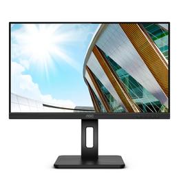 Монитор AOC Q24P2Q, 23.8' IPS WLED, 2560x1440@75Hz, 4ms GtG, 250cd m/2, 1000:1, DCR 50M:1, FlickerFree, Low Blue Light, 2Wx2, Tilt, Height Adjust, Pivot, Swivel, D-SUB, HDMI, DP, USB hub