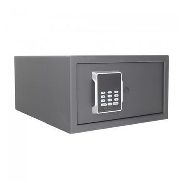 Затворен метален сейф UNS NPT L - сив с ел. заключване