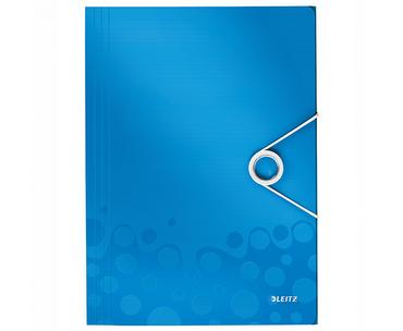 Папка с ластик и 3 капака Leitz WOW синя