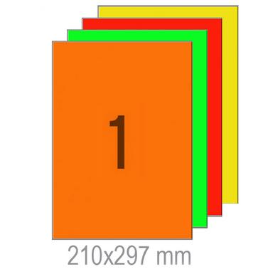 Самозалепващи етикети 210х297 1 бр.