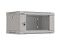 Комуникационен шкаф Lanberg rack cabinet 19' wall-mount 4U/540x350 (flat pack) with glass door grey