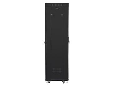 Комуникационен шкаф Lanberg rack cabinet 19' free-standing 42U/600x600 (flat pack) with glass door lcd black v2