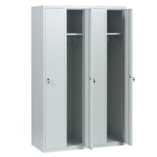 Метален гардероб BTL с 4 отделения 183х113х50 см- с две отворени врати