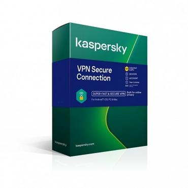 Лиценз за ползване на програмен продукт Kaspersky Secure Connection Eastern Europe Edition. 5-Device; 1-User 1 year Base Download Pack