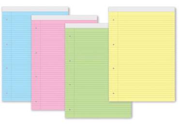 Блокнот с перфорация А4 жълт офсет  40 л линиран