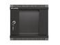 Комуникационен шкаф Lanberg rack cabinet 10' wall-mount 4U/300x300 (flat pack) with glass door black