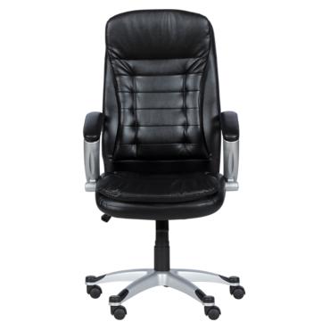 Директорски стол АЛБЕРТ- симка отпред, черен цвят, еко кожа