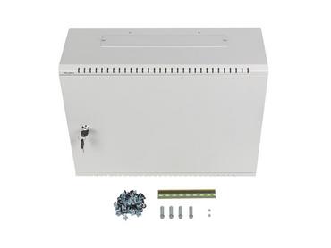 Комуникационен шкаф Lanberg rack cabinet 19' wall-mount 4U+3u/540x200 low-profile grey (assembled)
