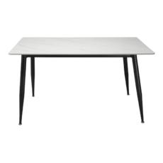 Трапзна маса ДЕАНА- черни крака, бял плот