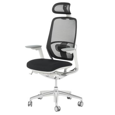 Работен стол СЕЛЕНА-сниман отстрани, хромирана база