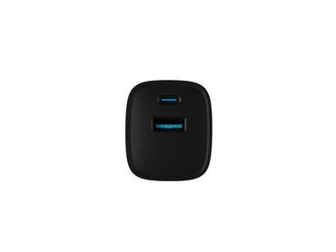 Адаптер Natec USB Charger  Ribera Gan 1X USB-A + 1X USB-C 30W, Black