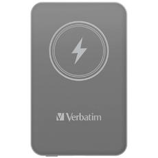 Външна батерия Verbatim MCP-5GY Power Pack 5000 mAh with UBS-C® PD 20W / Magnetic Wireless Charging 15W Grey