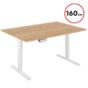 Бюро регулируемо ЛИБРЕ U3- бели крака, плот- дъб