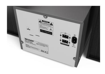 Аудио система Sharp Audio Systems XL-B517D(BK), HI-FI MICRO SYSTEM, 45W total max power output, DAB+ and FM tuner with RDS, Bluetooth v5.0, CD player, USB playback, 3.5mm Aux-in / line-in, Headphone jack, wooden speaker, Black