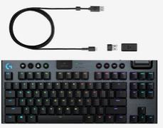 Клавиатура Logitech G915 TKL Tenkeyless LIGHTSPEED Wireless RGB Mechanical Gaming Keyboard - CARBON - US INTL - 2.4GHZ/BT - N/A - INTNL - TACTILE SWITCH