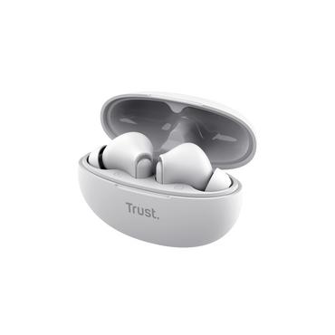 Слушалки TRUST Yavi Bluetooth ENC Earbuds White