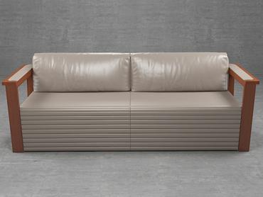 Диван триместен ДРАМА NORMA 03- сниман отпред, бял цвят