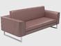 Диван триместен ТЪРНОВО ARMD 03- сниман отляво, кафяв на цвят