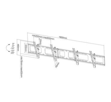 Стойка Neomounts Flat Screen Wall Mount for menu board - 2 screens - landscape
