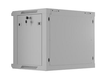 Комуникационен шкаф Lanberg rack cabinet 19' wall-mount 9U/600x450 with perforated door grey (flat pack)