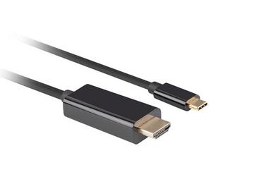 Кабел Lanberg USB-C (M) -> HDMI (M) cable 3m 4K 60Hz, black