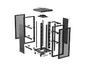 Комуникационен шкаф Lanberg rack cabinet 19' free-standing 47U/800X800 (FLAT PACK) with mesh door LCD black