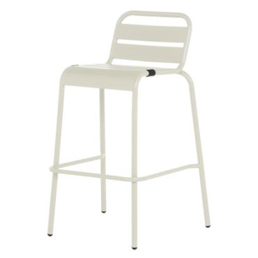 Бар стол ШАНИ-снимка отстрани, светлосив метал