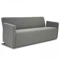 Диван триместен МАКЕДОНИЯ LCA 03 - масивен диван, сниман отпред, сива дамаска