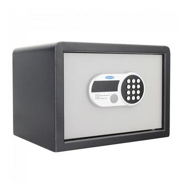 Затворен метален сейф UNS TRL1 - затворен, сив, с ел. заключване