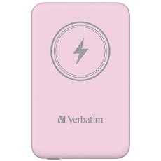 Външна батерия Verbatim MCP-10PK Power Pack 10000 mAh with UBS-C® PD 20W / Magnetic Wireless Charging 15W Pink