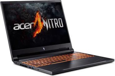Лаптоп Acer Nitro 16, ANV16-71-76BW, Intel Core i7-14650HX (up to 5.2GHz, 30MB), 16' FHD IPS up to 165Hz SlimBezel, 16GB DDR5 (1 slot free), 1024GB PCIe NVMe SSD, GeForce RTX 4050 6GB GDDR6, Wi-Fi 6 AX201+BT5.1, Killer E2650, HD Cam, KB Backlight, No OS, 