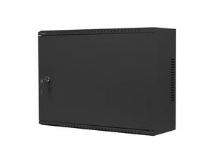 Комуникационен шкаф Lanberg rack cabinet 19' wall-mount 4U+3u/540x200 low-profile black (assembled)