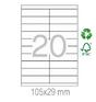 Рециклирани етикети 105x29 20 бр.