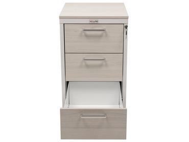 Медицински контейнер PMT TPL8 - сниман отпред, с долното чекмедже отворено, сив на цвят