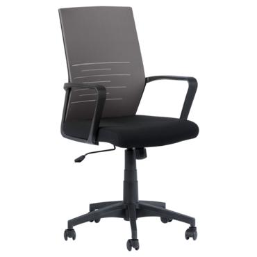 Офис стол МИРО- сива облегалка, черна седалка