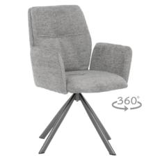 Трапезен стол ВАЯ- сив цвят, дамаска