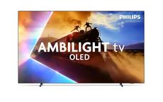 Телевизор Philips 55OLED770/12, 55' UHD 4K OLED 120Hz Ultra-low lag, 3840x2160, DVB-T/T2/C/S/S2, Ambilight 3, HDR10+, Titan OS, Dolby Vision, Atmos, DTS:X, P5 Perfect Picture /Al, BT 5.2, 4*HDMI, VRR, 2* USB, 802.11ac,  20W RMS