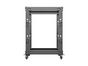 Комуникационен шкаф Lanberg open rack 19' 15U 600x600-1100 adjustable black