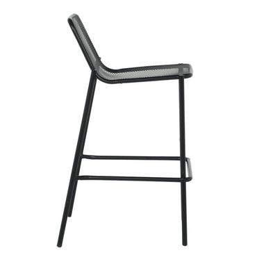 Градински стол ВЕЛИ- черен цвят,  стабилна метална конструкция