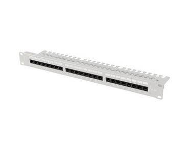 Пач панел Lanberg patch panel 24 port 1U 19' CAT.6a utp with cable organizer grey