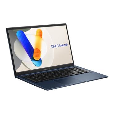 Лаптоп Asus Vivobook X1504VA-BQ2626, Intel 3-1315U ( 1.2 GHz (10MB Cache, up to 4.5 GHz, 6 cores, 8 Threads),15.6' FHD,(1920x1080) AG,16GB DDR4, SSD 512GB,Backlit Chiclet Keyboard No OS,Quiet Blue
