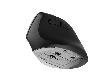 Мишка Natec Vertical Mouse Crake 2  BLUETOOTH 5.2 + 2.4GHZ BLACK 2400dpi, Right handed, black