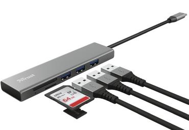 USB хъб TRUST Halyx Fast USB-C Hub & Card Reader